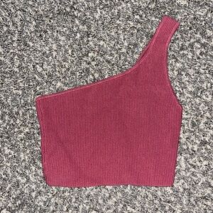 Babaton One shoulder mauve top size medium sculpt knit